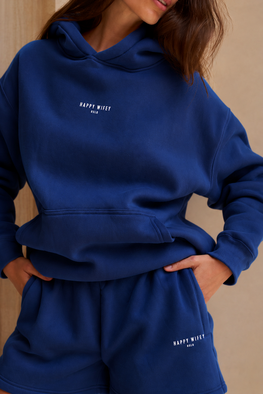 The Oversized Hoodie in Midnight Blue