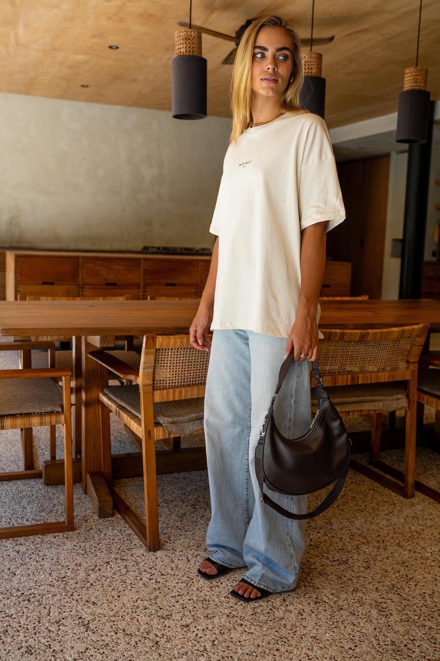 The Loose-Fit Tee in Light Sand