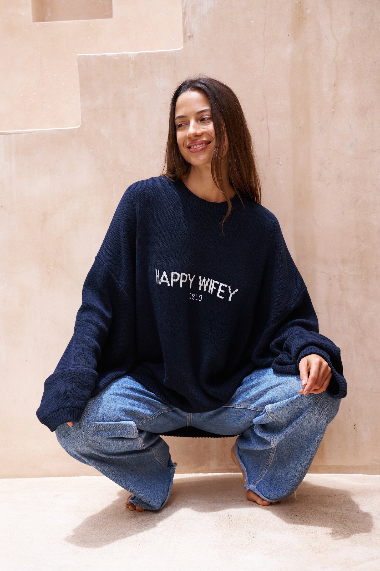 The Knitted Sweater in Coastal Blue