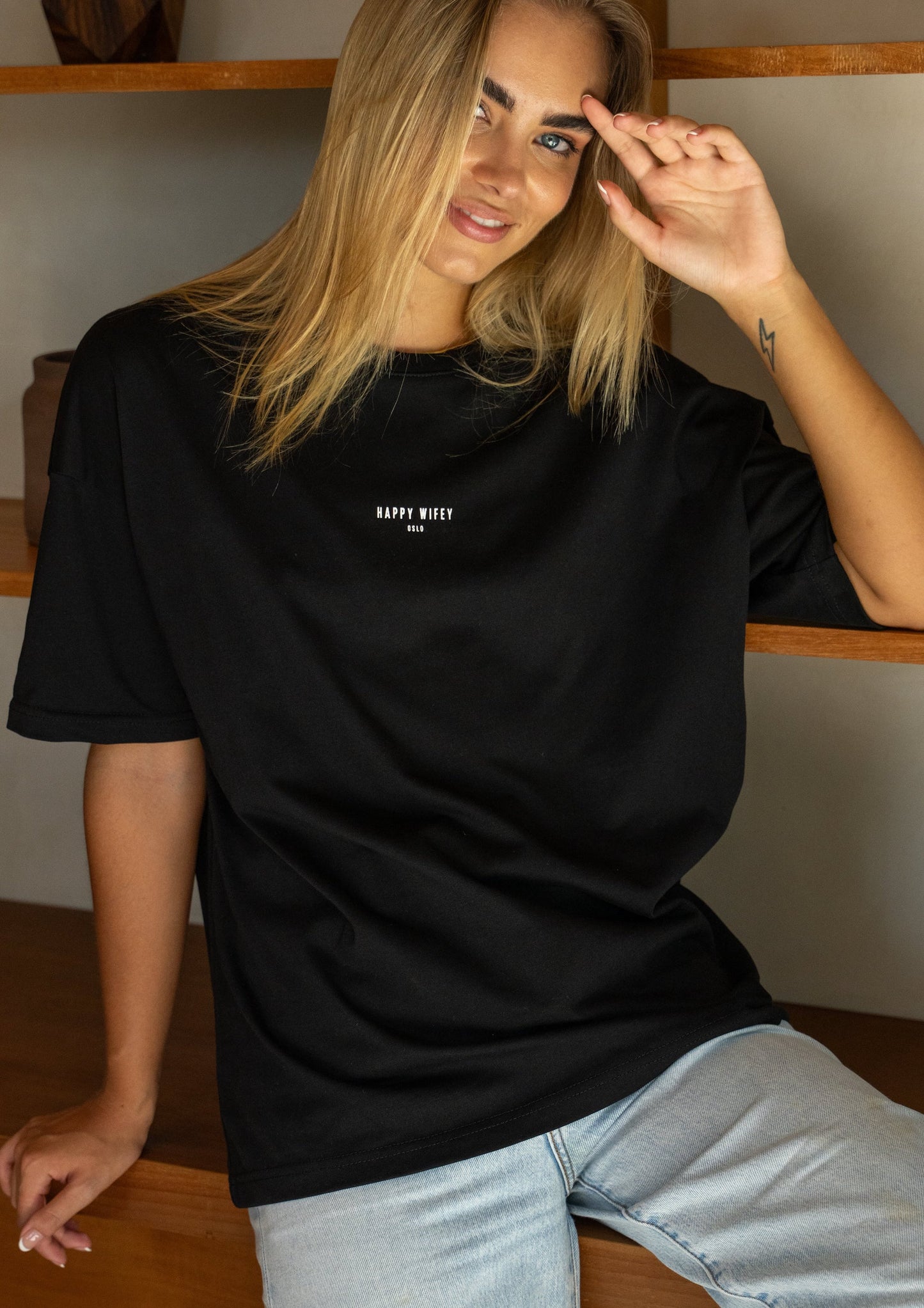 The Loose-Fit Tee in Charcoal Black