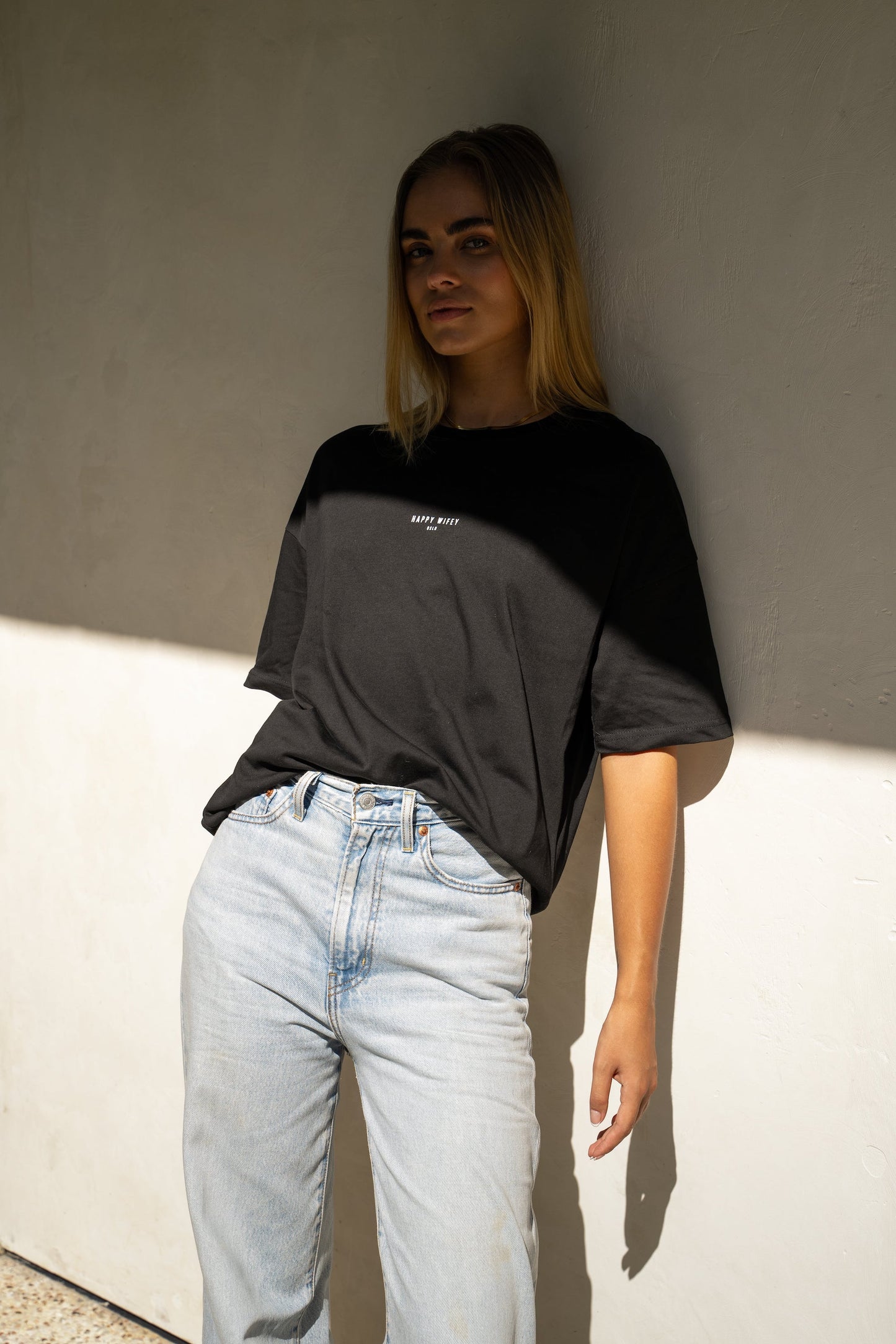 The Loose-Fit Tee in Charcoal Black