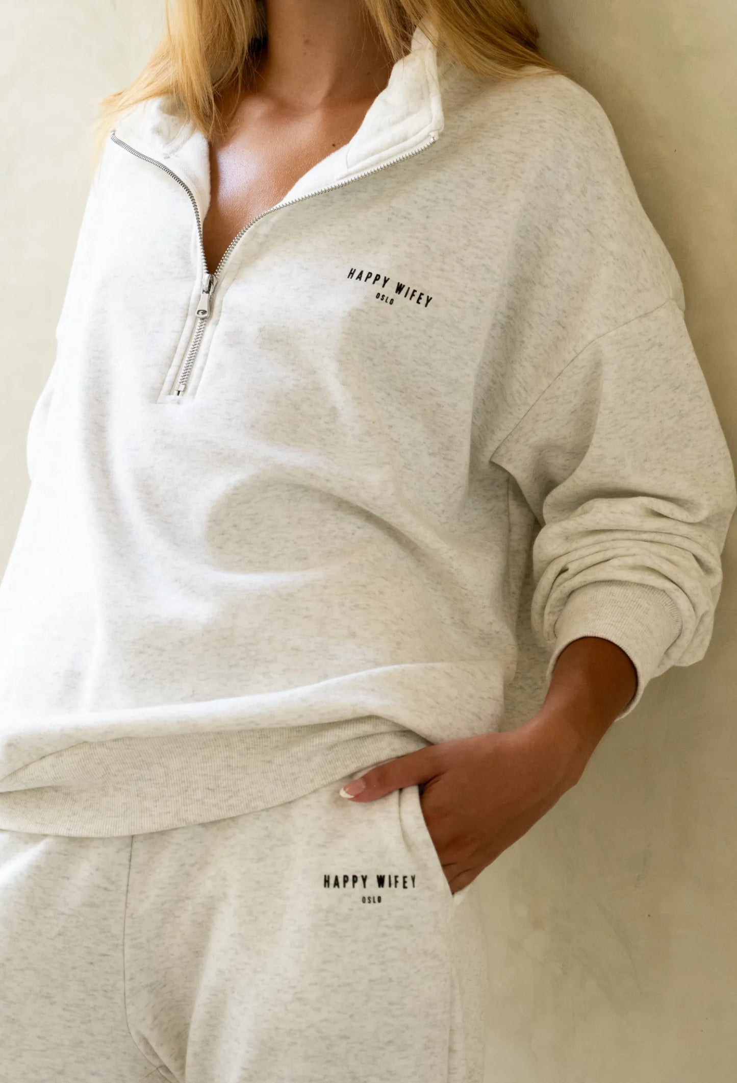 Two-Piece Sweatsuit in Light Grey