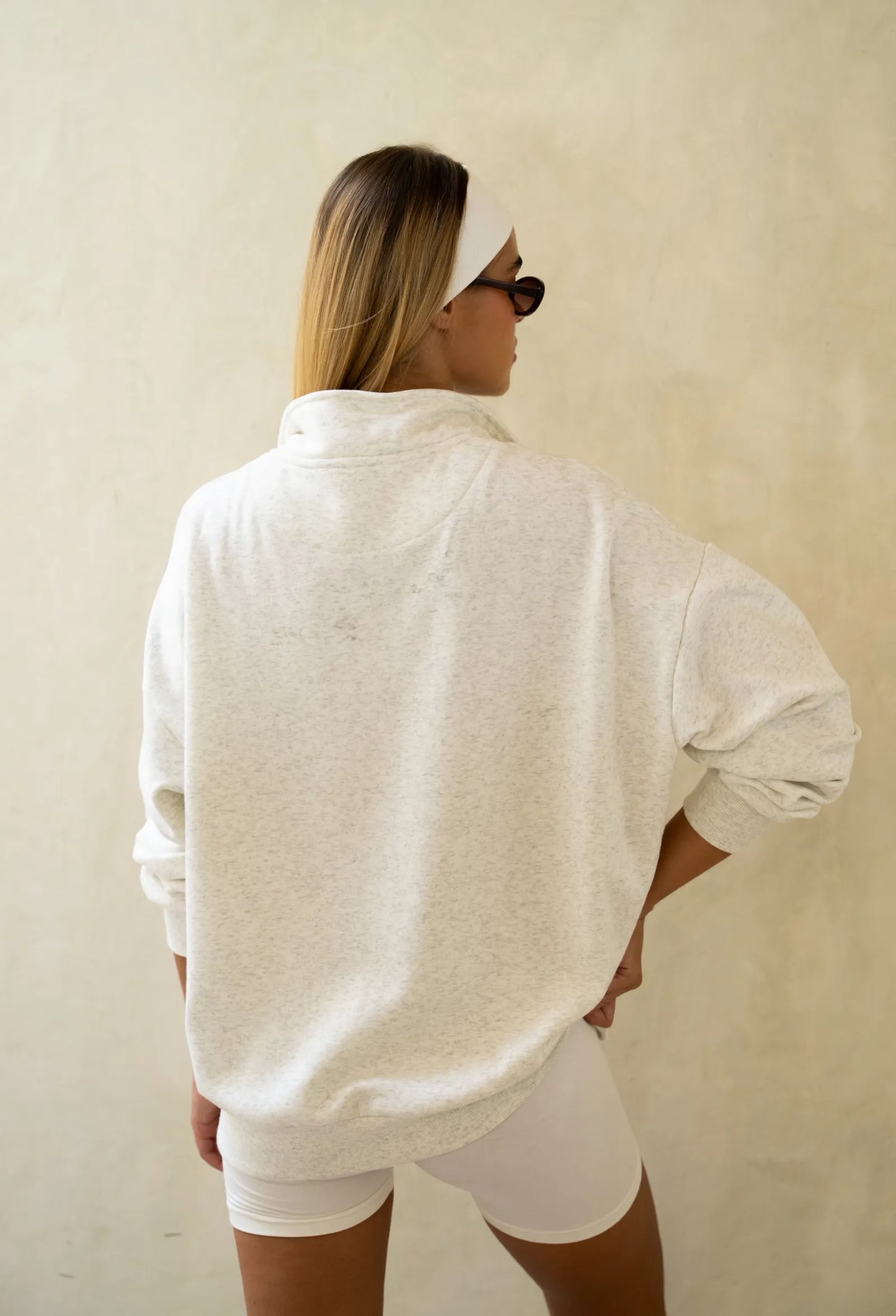 The Zip Sweatshirt in Light Grey