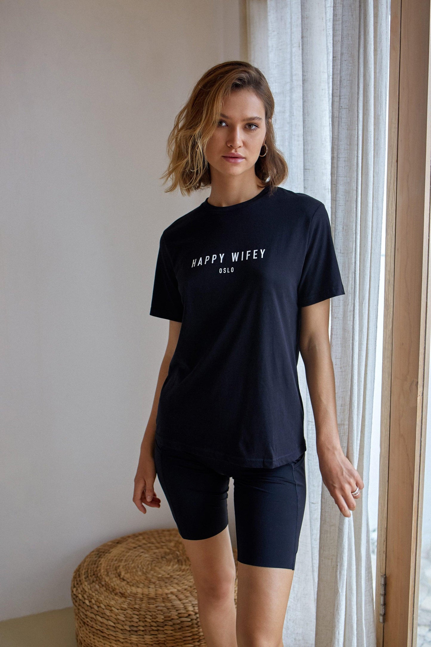 The Organic Cotton Tee in Black - Happy Wifey