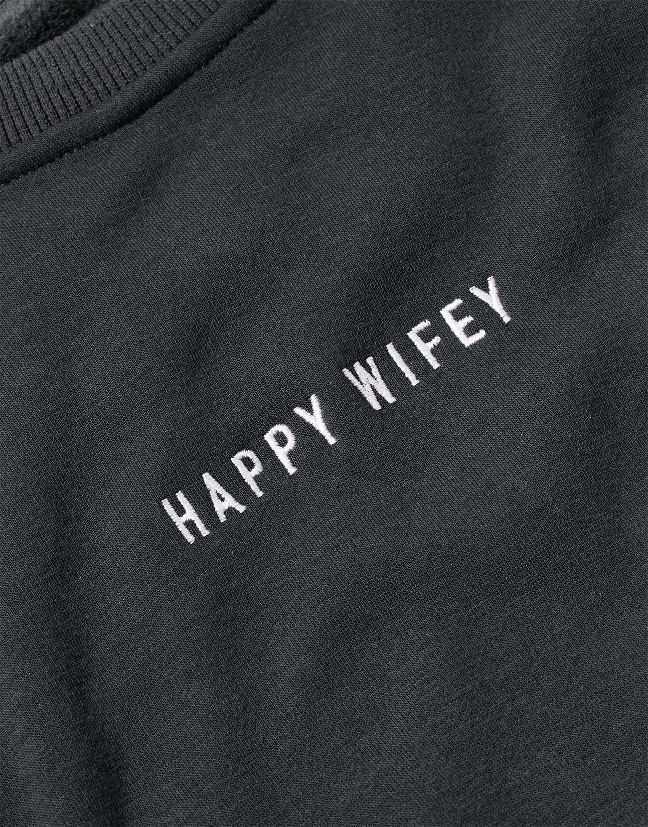 Sweatshirt Charcoal Black - Happy Wifey