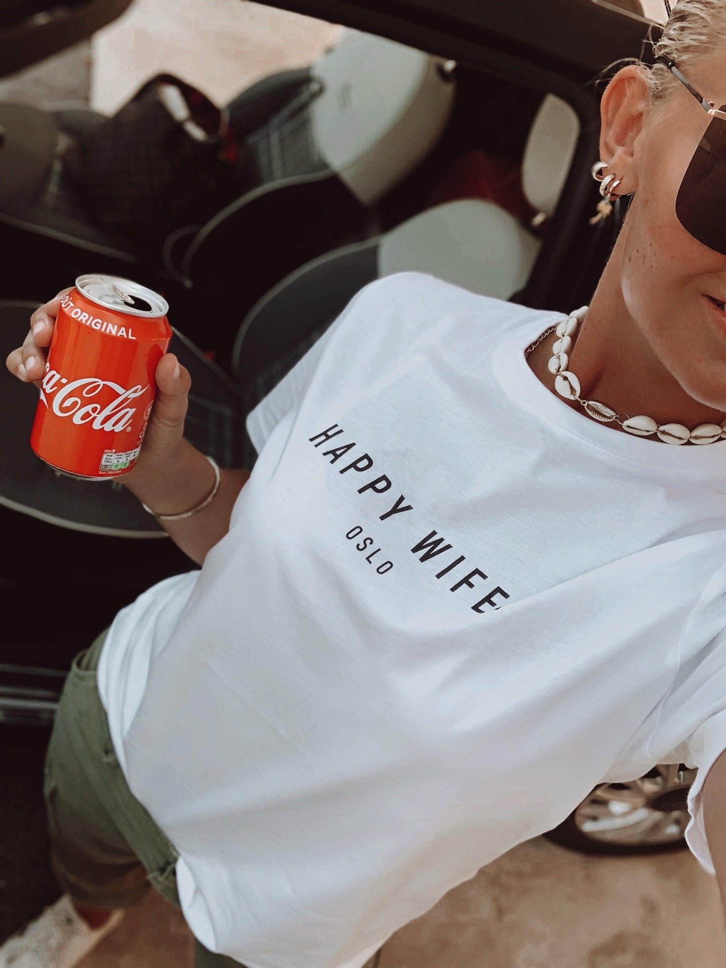 T-shirt White - Happy Wifey