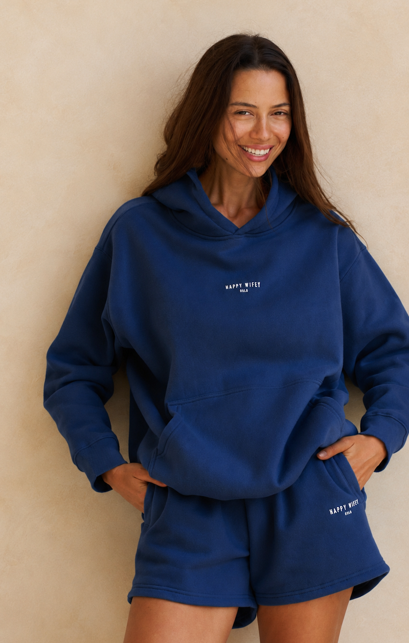 The Oversized Hoodie in Midnight Blue