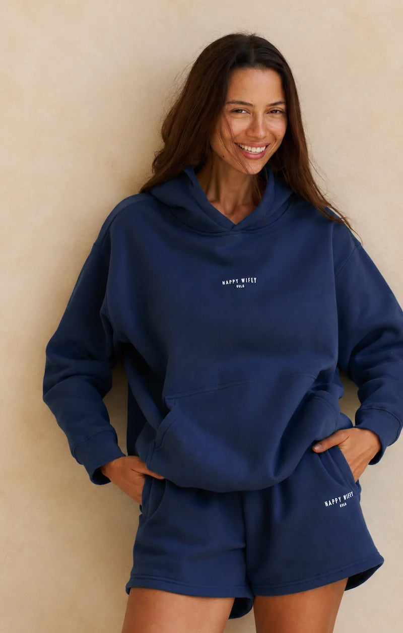 The Oversized Hoodie in Midnight Blue