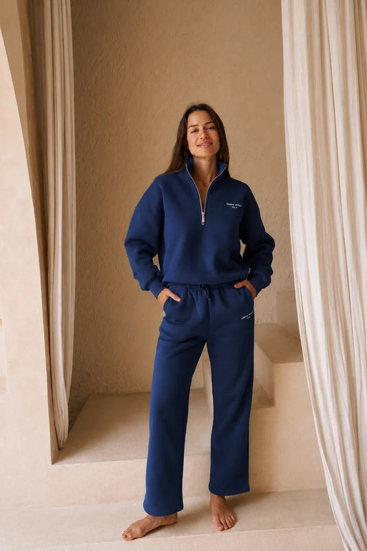 The Zip Sweatshirt in Midnight Blue