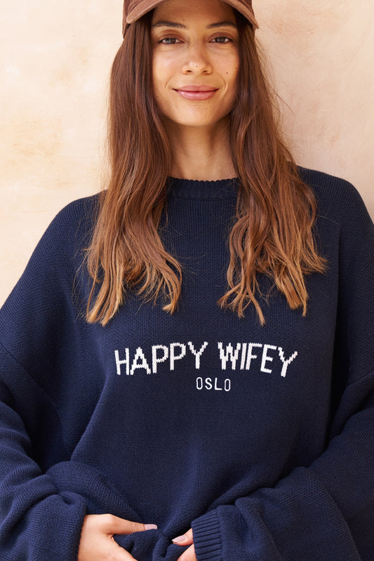 The Knitted Sweater in Coastal Blue