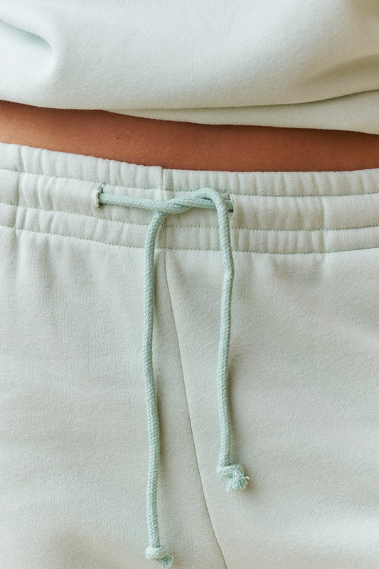 The Straight-Leg Sweatpants in Mint Green