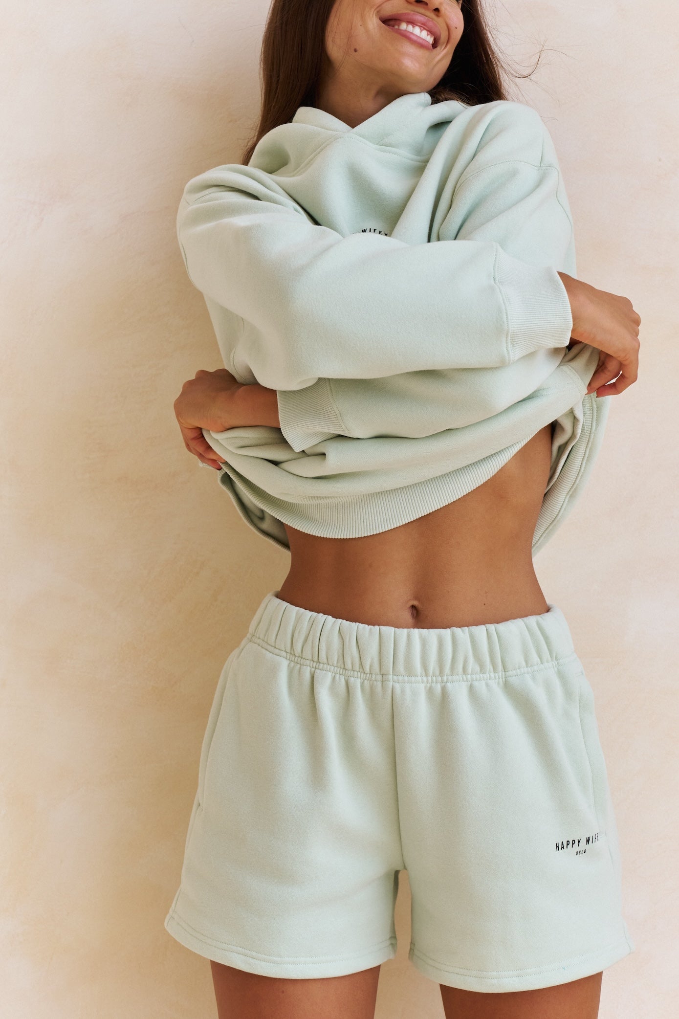 The Cozy Shorts in Mint Green