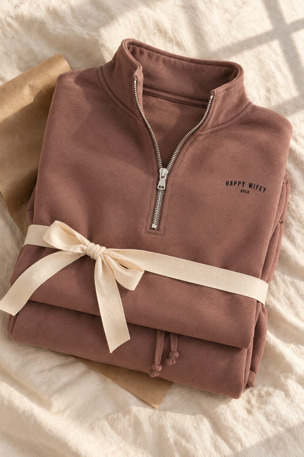 The Straight-Leg Sweatpants in Soft Brown