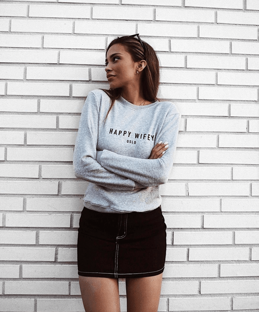 Sweatshirt Grey - Happy Wifey