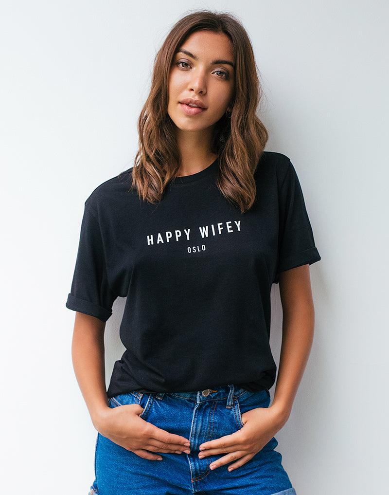 T-shirt Black - Happy Wifey