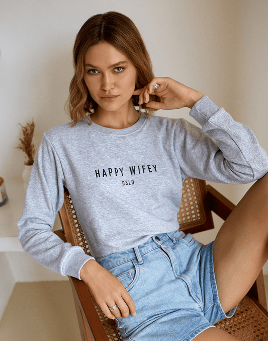 The famous, super-soft Happy Wifey Sweatshirts